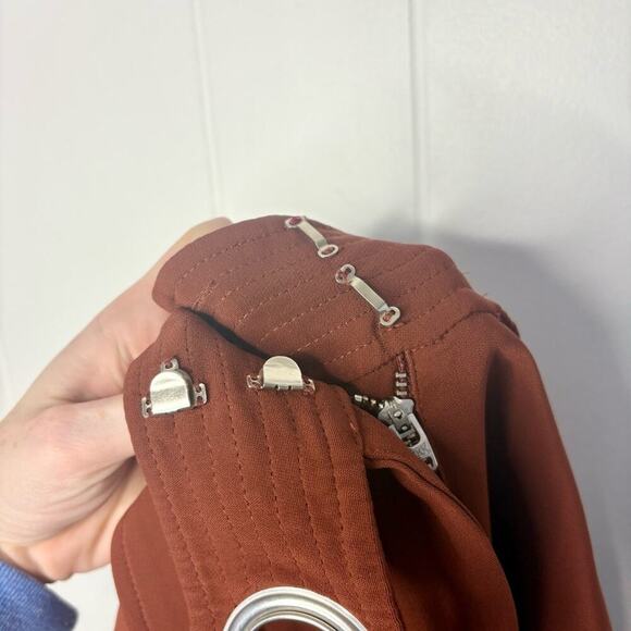 A.L.C. Lucile Trapunto-Stitched Shorts Rust Orange Drape Spring Women’s Size 0 - Picture 7 of 9